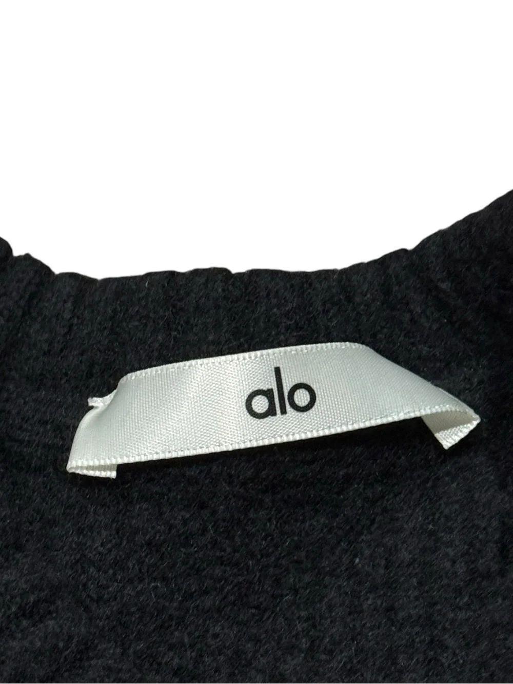 ALO Wool Cashmere Ribbed Noble Crewneck Sweater Women’s Sz XS